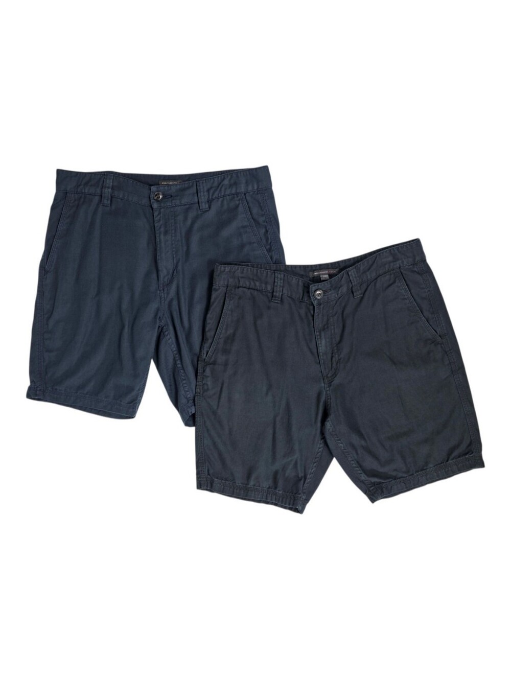 John Varvatos USA Shorts Mens 32 Navy Black Cotton Chino 8" Inseam Lot of 2